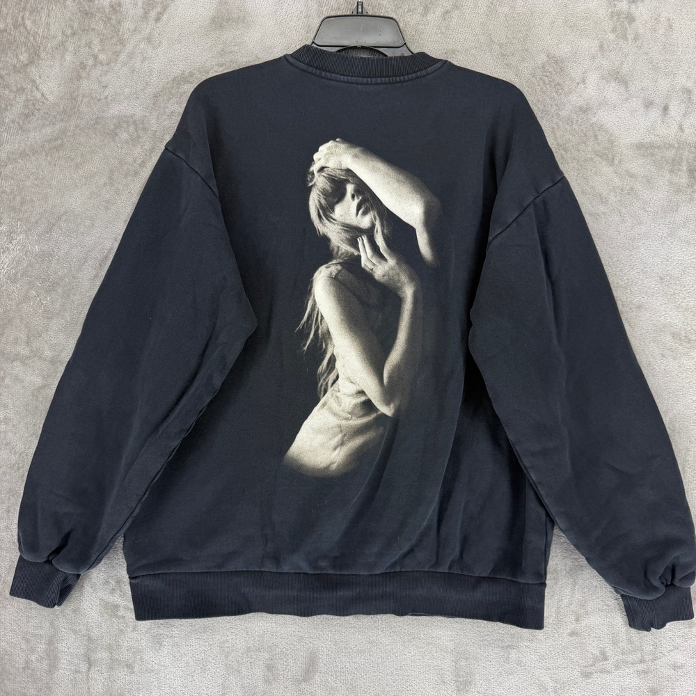 Taylor Swift Sweatshirt Unisex L TTPD The Tortured Poets Department Black EUC